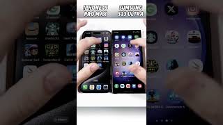 iPhone 15 Pro Max vs Samsung S23 Ultra Speed Test 🚀 Who’s the Real Speed King shortsviralvideo [upl. by Elraet]