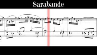 BWV 813 French Suite No2 in C Minor Scrolling [upl. by Us680]