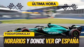 F1 HOY Horarios y dónde ver GP España 2024 [upl. by Todhunter]