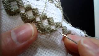 Hardanger Embroidery Lesson 7 Starting and Ending Thread for Blanket Stitch [upl. by Nileak419]