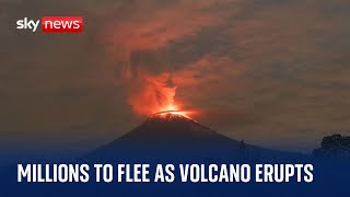 Popocatépetl Millions preparing to flee homes as Mexican volcano spews ash and rock [upl. by Clifford]