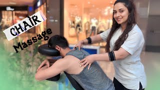 Mall chair massage turkishASMR Massage SEDEF [upl. by Adnirol]