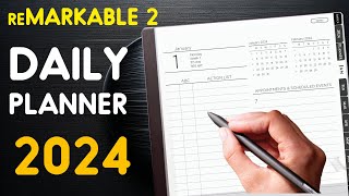 Remarkable 2 Daily Planner 2024  Best Digital Planner [upl. by Ynalem]