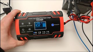 12V  24V Pulse Repair Battery Charger up to 8A Unboxing amp Test [upl. by Ahsiken]