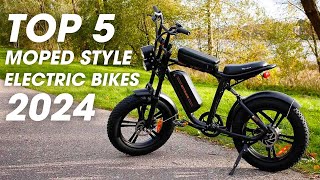 Top 5 Moped Style Electric Bikes 2024  Best Moped Style Electric Bikes [upl. by Nauq]