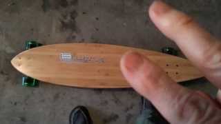 First Ride on my Bamboo Longboard Pintail Skateboard by Ehlers Longboard Skateboards [upl. by Lansing]