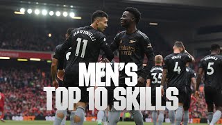 Top 10 Skills Compilation from Arsenal in 2023 ⚡️  Martinelli Jesus Saka White and more [upl. by Jeuz689]