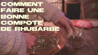 Comment faire une bonne compote de Rhubarbe Recette confiture [upl. by Sucitivel]