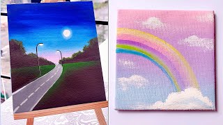 8 Easy Amazing Painting Techniques That you will like  Easy Acrylic Painting for beginners art [upl. by Oilegor575]