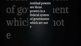 What are Residual Powers Residuary Powers meaning  PPSC Political Science Questions [upl. by Yleme]