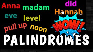 Palindrome meaning with examples [upl. by Hazard]