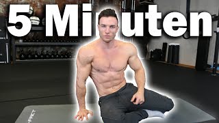 Brutales 5 Minuten Sixpack Workout für Zuhause [upl. by Navek]