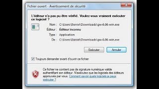 léditeur na pas pu être vérifié voulez vous vraiment exécuter ce logiciel [upl. by Elgna]