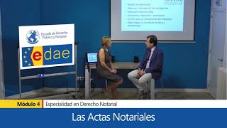 Especialidad en Derecho Notarial  Las Actas Notariales [upl. by Eaner]