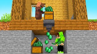 100 Jeitos de Roubar Esmeraldas do Villager do Mau no Minecraft [upl. by Celio]