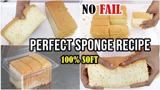 Homemade sponge cake  100 Perfect soft sponge cake recipe  How to make Perfect sponge JK recipes [upl. by Ashly]