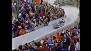 USA 1 Bobsled Team Run 1 FourMan 1988 Winter Olympic Games Calgary [upl. by Dijam]