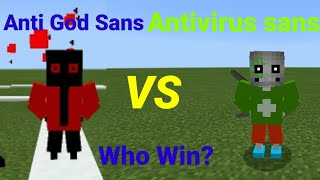 Antivirus sans VS Anti God Sans in Minecraft Đạt MC [upl. by Evvy]