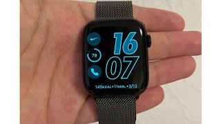 Apple Watch 7 Graphite Milanese LoopMilanaise Armband Graphit ASMR [upl. by Oicangi]