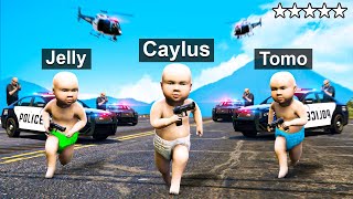 Playing as BABIES in GTA 5 RP Ft Jelly [upl. by Asselim]