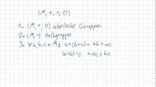 Mathematik für Informatik Studenten 42  Algebraische Grundstrukturen  Ringe [upl. by Llertnauq]