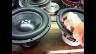 NVX VCW 12 compared to Soundstream T5 12 subwoofer [upl. by Hesta]