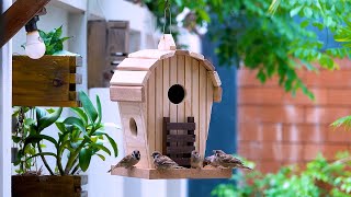 Turn Solid Wood Into DIY Wooden Bird Feeder [upl. by Lynnea]