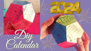 Diy Calendar 2024How to make a desk calendar Diy Paper craft for school project [upl. by Montague]