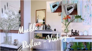 Cómo hacer un mueble para recibidor de estilo rústicovintage y con materiales reciclados [upl. by Notsae922]