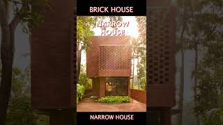 Narrow Brick house In India  shorts architecture whyarch architect home [upl. by Iur439]