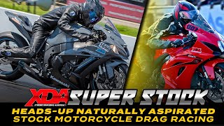 XDA Super Stock Eliminations  Headsup Naturally Aspirated Stock Motorcycle Drag Racing [upl. by Barnes]