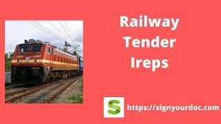 ireps Digital Signature and Bidder Registration  Railway Tender [upl. by Notniw113]