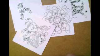 如何畫Zentangle®圖樣 How to draw the Zentangle® Pattern RIXTY [upl. by Opportina]