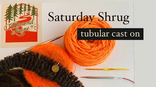 Tubular Cast On for Saturday Shrug with provisional crochet [upl. by Lindon]