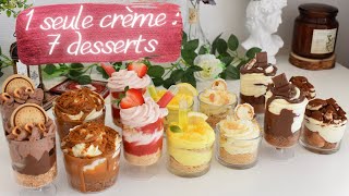 7 Verrines avec 1 SEULE CRÈME SANS MASCARPONE 👌🏻 Recette Facile et Rapide  Tiramisu kinder [upl. by Tabber612]