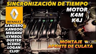 TIEMPO Y TORQUE DE CULATA DEL MOTOR K4M RENAULT MEGANE CLIO DUSTER KANGOO [upl. by Tedda]