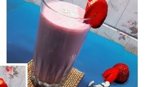 Strawberry milk shake 🍓🍓  milkshake juice summervibes [upl. by Suoicserp]