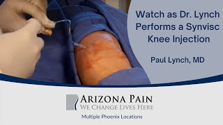 Watch as Dr Lynch Performs a Synvisc Knee Injection  Live [upl. by Ayra]