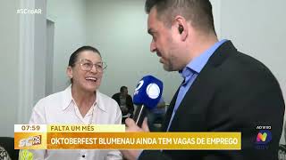 Oktoberfest Blumenau ainda tem vagas de emprego [upl. by Nellda]