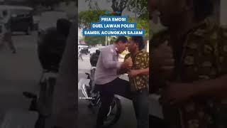 PETANTANG PETENTENG Bawa Sajam Pria di Pulogadung Berakhir Duel Lawan Polisi [upl. by Delastre]