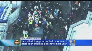 Harvard’s Hasty Pudding Theatricals Allows Women To Perform At Events [upl. by Reltuc]