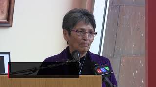 Chanie Wenjacks sister evokes memory of Gord Downie at school opening at Trent University [upl. by Asirrac]