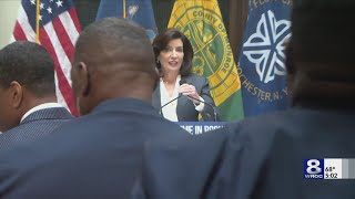 Gov Hochul ‘Statewide Discrepancies’ in application of Bail Law reforms [upl. by Sinylg]