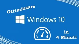 Velocizzare e Ottimizzare WINDOWS 10 In 4 MINUTI e Senza Programmi [upl. by Barina]