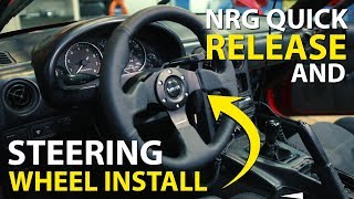 Complete Install Guide NRG Quick Release and Steering Wheel WITH WORKING HORN Miata  NA NB NC ND [upl. by Nathan]