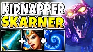 KIDNAPPER SKARNER PULLS ENEMIES ACROSS THE MAP MAXIMUM MOVEMENT SPEED  League of Legends [upl. by Orwin401]