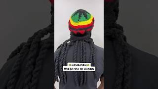 Jamaican rasta hat with braids crochet handmade jamaican 🇯🇲🧶♥️ [upl. by Lehcer539]