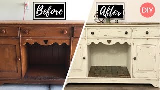 How to Repurpose Furniture  Chalk Painting Furniture  Farmhouse Style  Ashleigh Lauren [upl. by Anelrats]