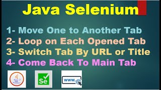 Selenium Switch to One Tab To another Tab  Selenium Loop on Each Tab [upl. by Orferd490]