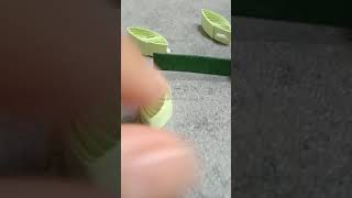 easy quilling leaves for beginners 🌿 quillingart papercraft diy [upl. by Cirdnek]